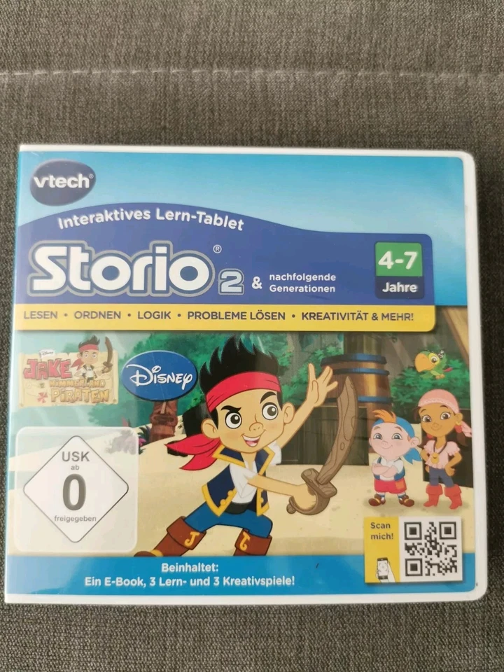 Vtech Storio 2 Spiel Jake und die Nimmerland Piraten Lernspiel 4-7 Jahre