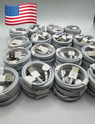 Wholesale Lot USB Cable 3/6Ft For Apple iPhone 14 13 12 8 7 6 Charger Cord