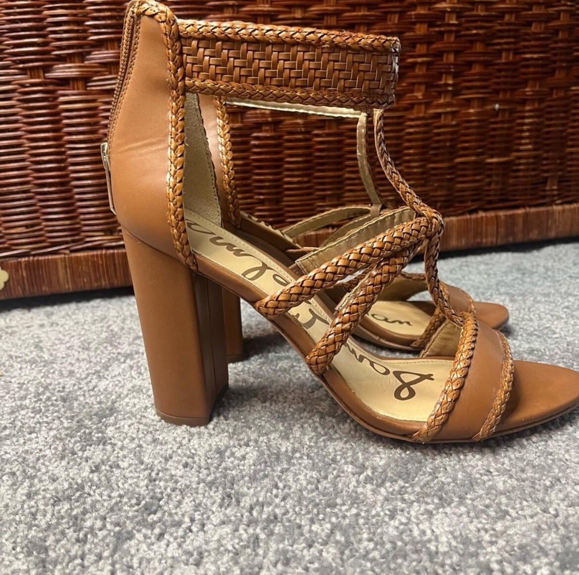 Sam Eldeman Brown High Heel Sandals - image 2