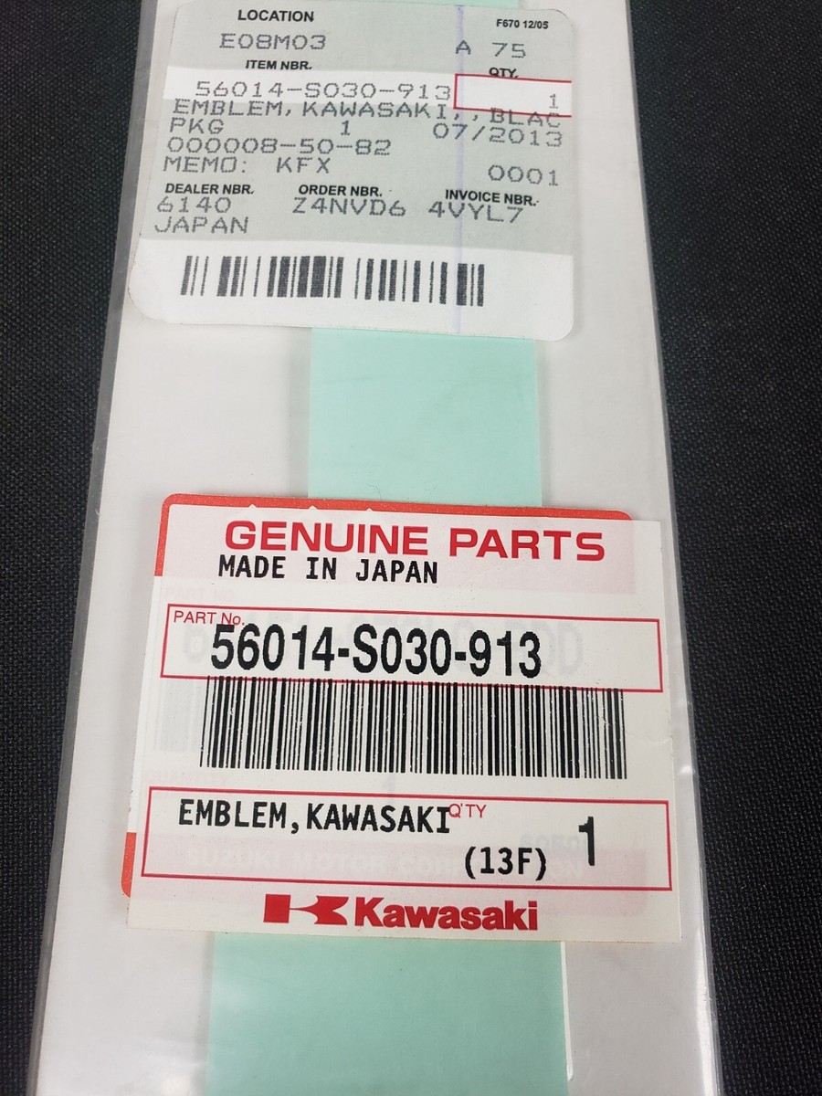 Kawasaki 2005 Kfx400 Blac Kawasaki Emblem 56014-s030-913 OEM for