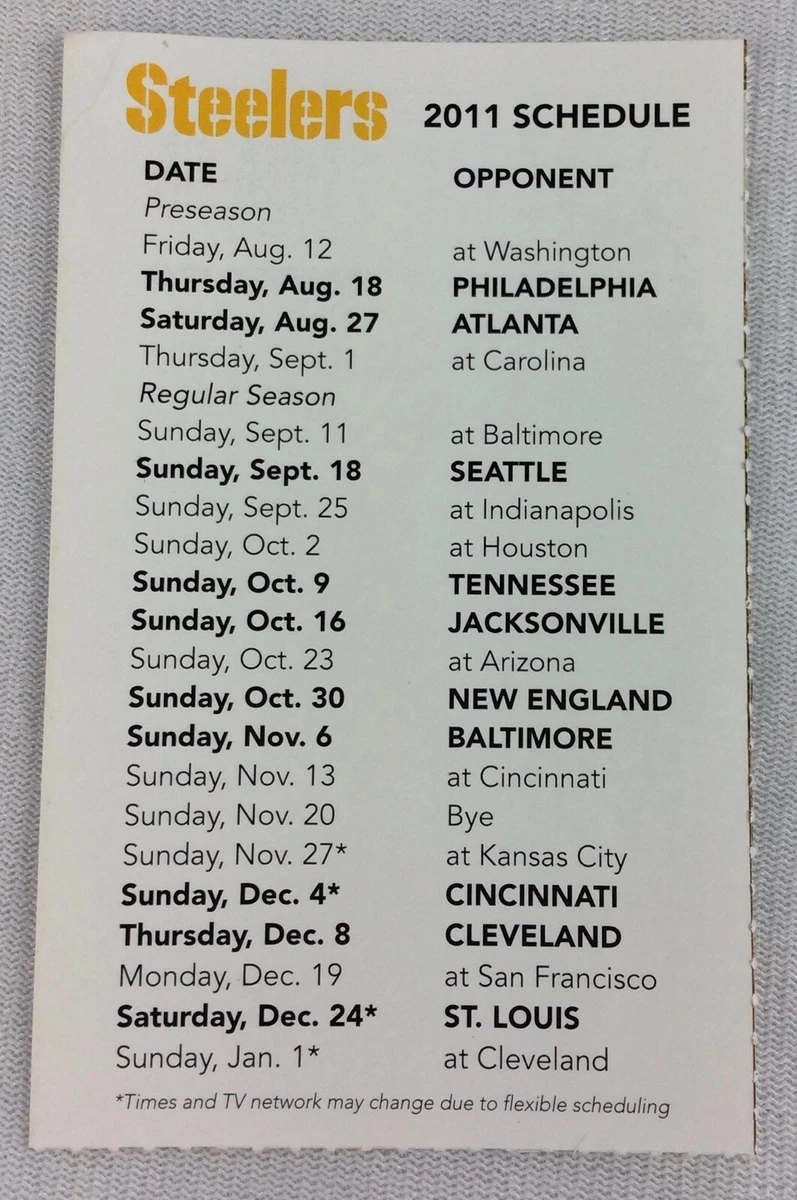 Steelers release 2021 schedule