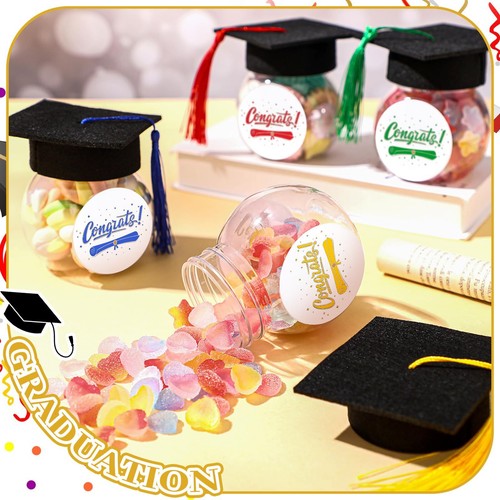 12 Sets Graduation Cap Candy Jars Class of 2025 Graduation Party Decorations ... - Picture 3 of 6
