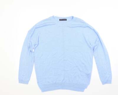 Marks Damen Pullover Blau Rundhals Acrylmischung Größe M