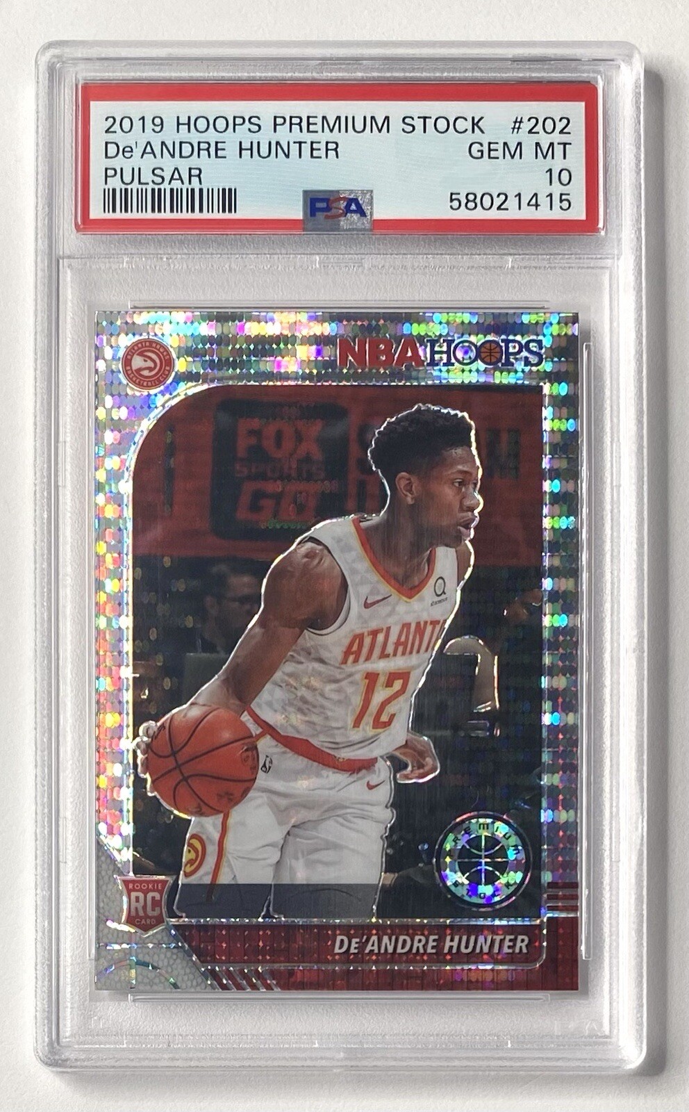 2019-20 Premium DeAndre Hunter PSA 10 Silver Pulsar Prizm Rookie SP RC Hawks GEM