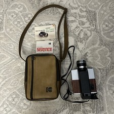 Vintage 1970 s Kodak XL340 Movie Camera with Strap, Case Instructions Untested