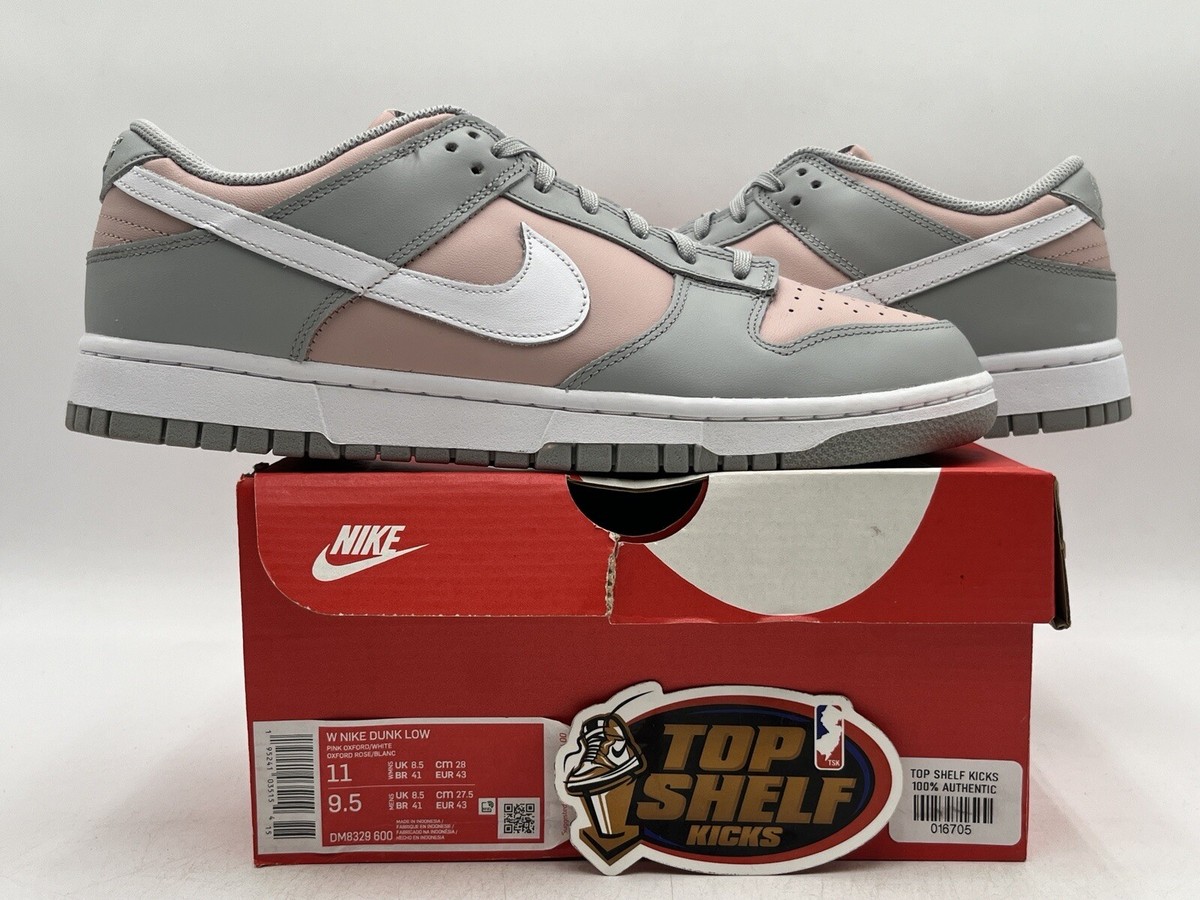 Nike Dunk Low Soft Grey Pink 2021 Size 11W/9.5M Authentic