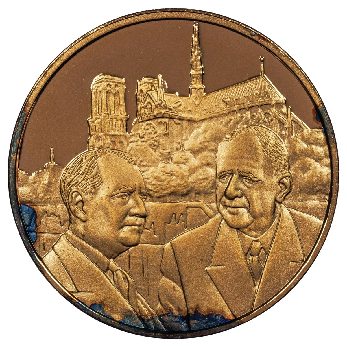 ANCIENNE GROSSE MÉDAILLE général de Gaulle président de la république