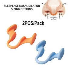 2pcs Mini Stop Snoring Device Silicone Elastic Nose Clip Anti-Snoring Supplies T