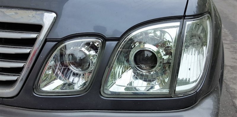 Fit For Lexus LX470 Headlights Head lamp Green GLASS lens Set LH + Fit For Lexus LX470 Headlights Head lamp Green GLASS lens Set LH +