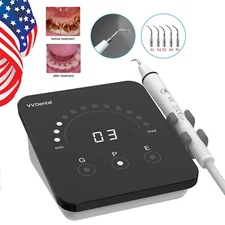 Ultrasonic Dental Piezo Scaler LED Handpiece 5 Tips Fits EMS Cavitron Woodpecker