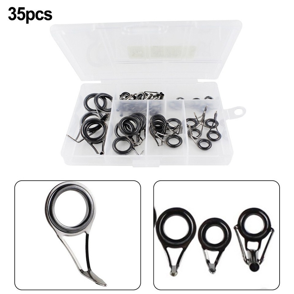 Multi Functional Fishing Rod Guide Tip Tops 35pcs Suitable for Various