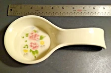 Pfaltzgraff Tea Rose Melamine plastic spoon rest by Reston Lloyd