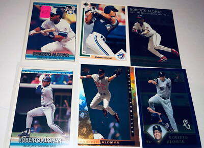 Roberto Alomar Lot Of 6 Different Blue Jays, Etc Baseball Cards Member HOF E7