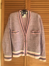 sandro cropped tweed effect cardigan