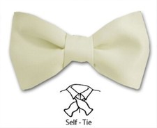 Men's Solid Satin Self Tie Bowtie- NWT