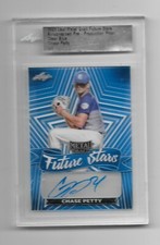 2021 Leaf Metal Draft #1/1 Press Proof auto Chase Petty Twins Clear Blue Future