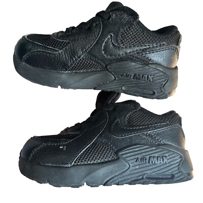 Nike Air Max Elastic Shoe Laces Toddlers Shoes Triple Black CD6893-005 Size  7C