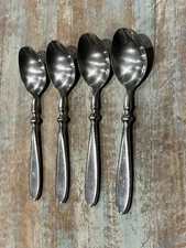 4 Pc Lot, Spoons 7-3/8” UNBRANDED BISTRO Type MARKED “Stainless Made in China”