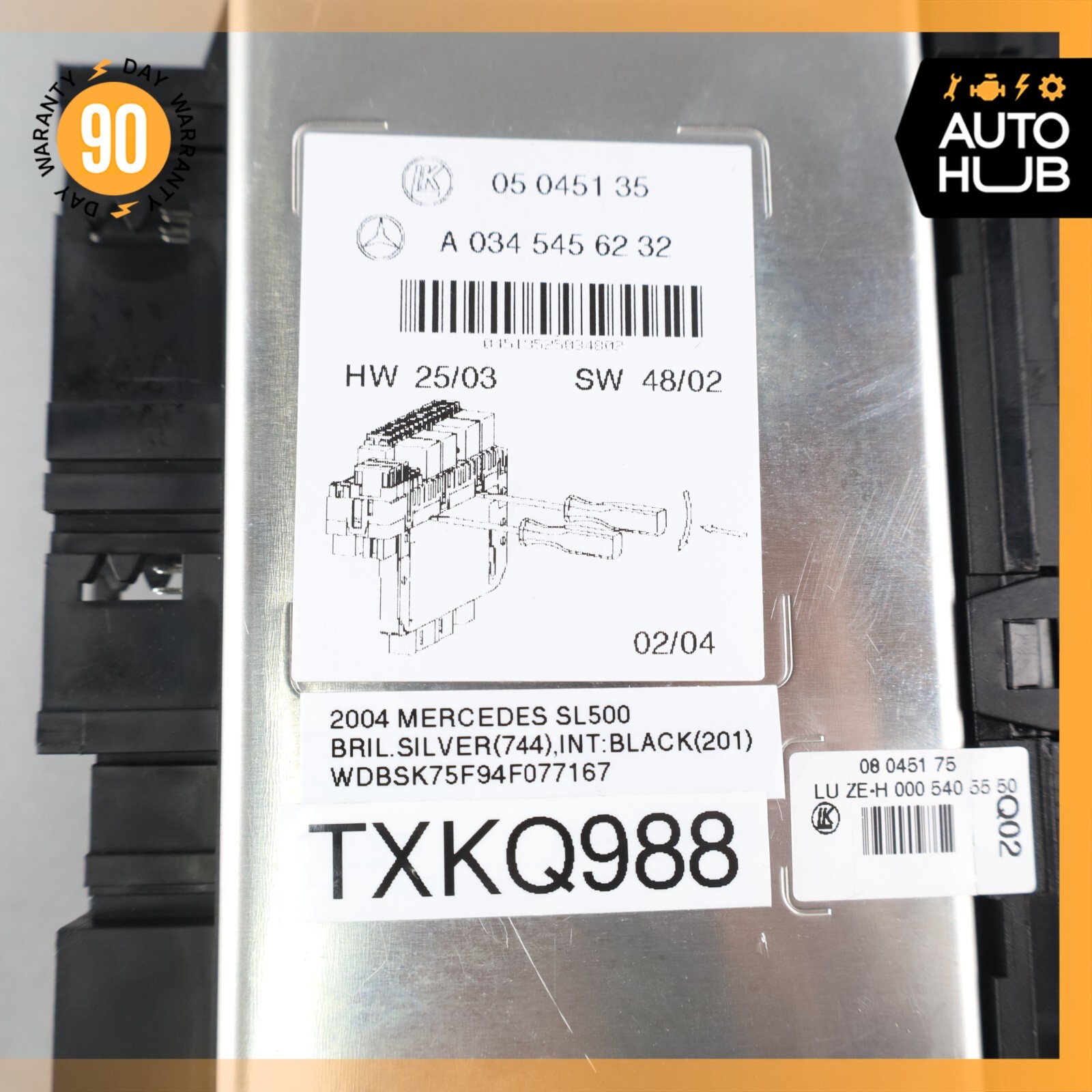 03-12 Mercedes R230 SL500 SL55 AMG SL550 Rear SAM Fuse Box Relay Module OEM