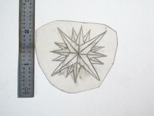 vtg 1960s 1970s Tattoo acetate stencil Geometric Star SKY1