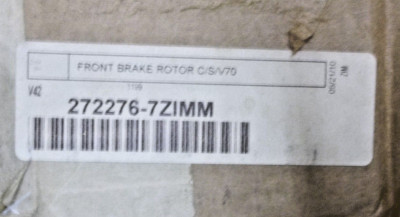 Front Disc Brake Rotor, Pair (2) - Zimmermann 610.1199.00 (272276)