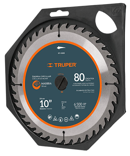 TRUPER ST-1080 Circular saw for wood 10 ', 80 teeth, center 5/8 | eBay