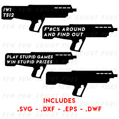 IWITS12 Shotgun Silhouette SVG - Gun Cricut Files - IWI Silhouettes - Shotgun