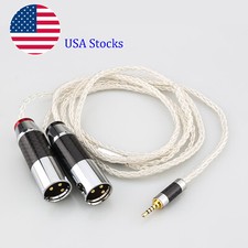HIFI 8 Cores OCC Silver Plated 2.5mm Balanced to Dual 2x 3pin XLR Balanced Male