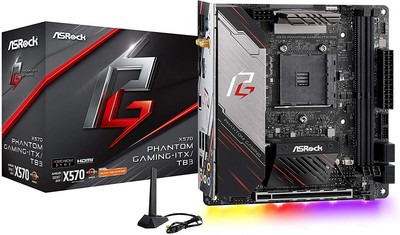 ASRock X570 Phantom Gaming-ITX/TB3 Mainboard Mini-ITX Sockel AM4 WIFI AMD Ryzen