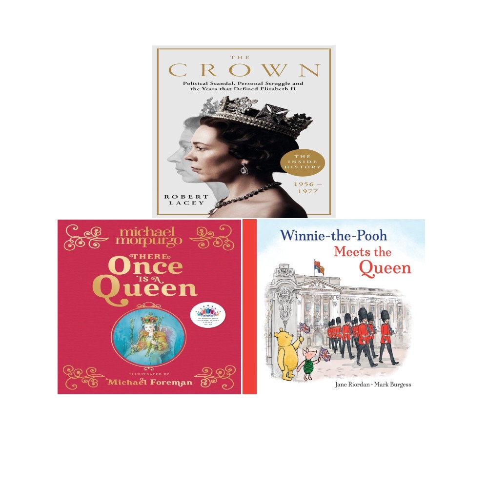 There Once is a Queen,Winnie the Pooh Meets Queen,Crown Robert Lacey 3 Books Set