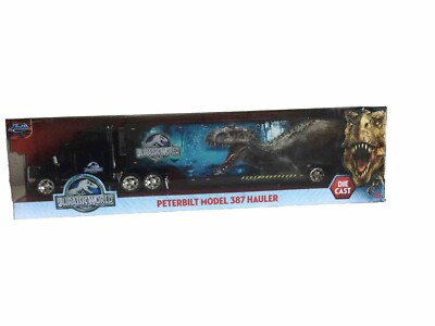RARE!!JADA 1/32 Peterbilt Model 387 HAULER JURASSIC WORLD
