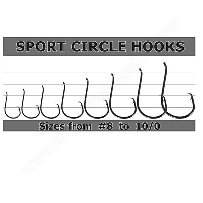 Meeresangeln Sport Circle Haken 10/0-6 Welse Hecht Dorsch Seelachs Rochenbarsch