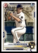 2021 Bowman Draft  Logan Henderson #BD-114 Milwaukee Brewers Baseball Card