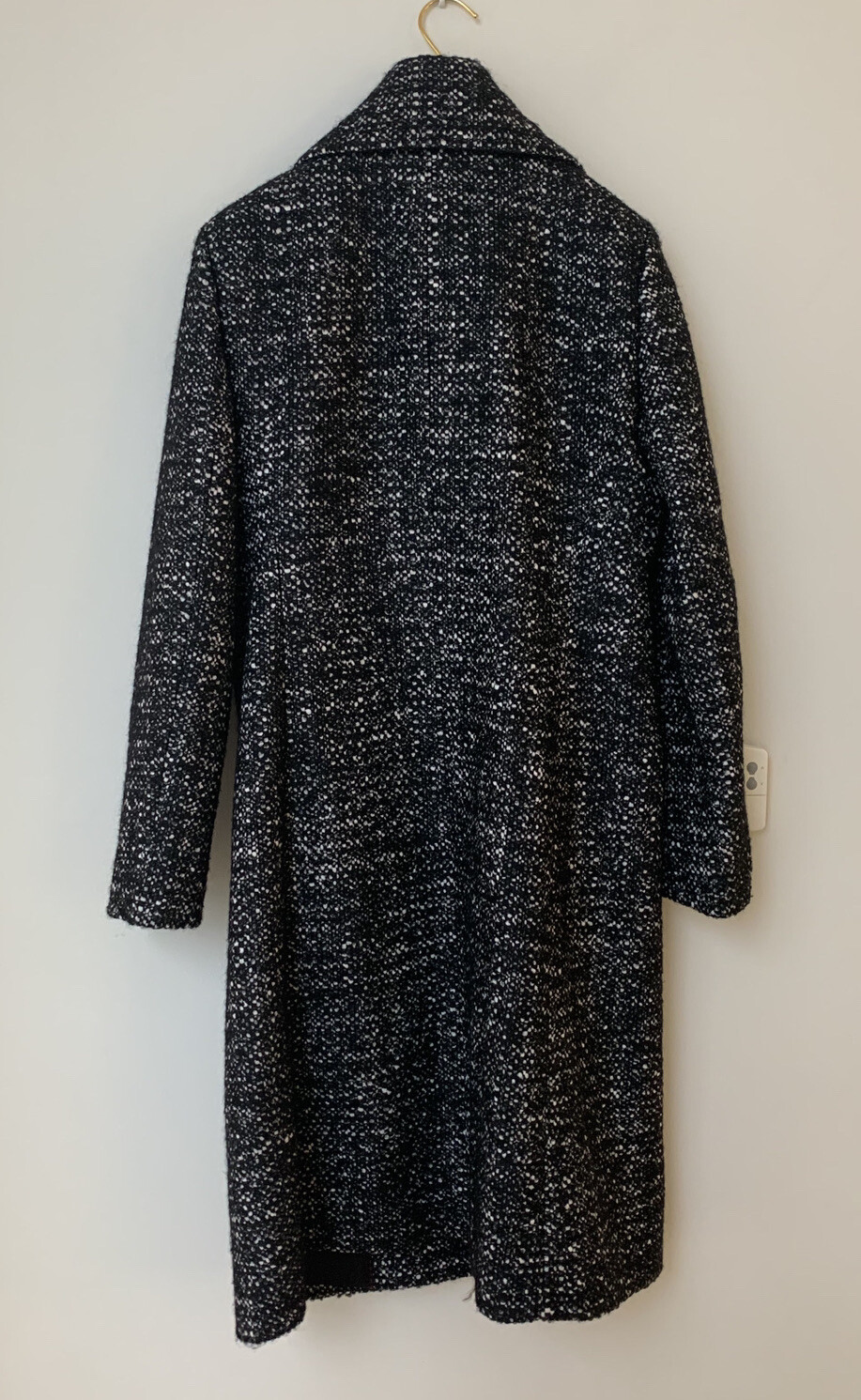Classic Hugo Boss Wool & Alpaca Mix Black & White Coat | Jacket, UK10 RRP £695 image 2