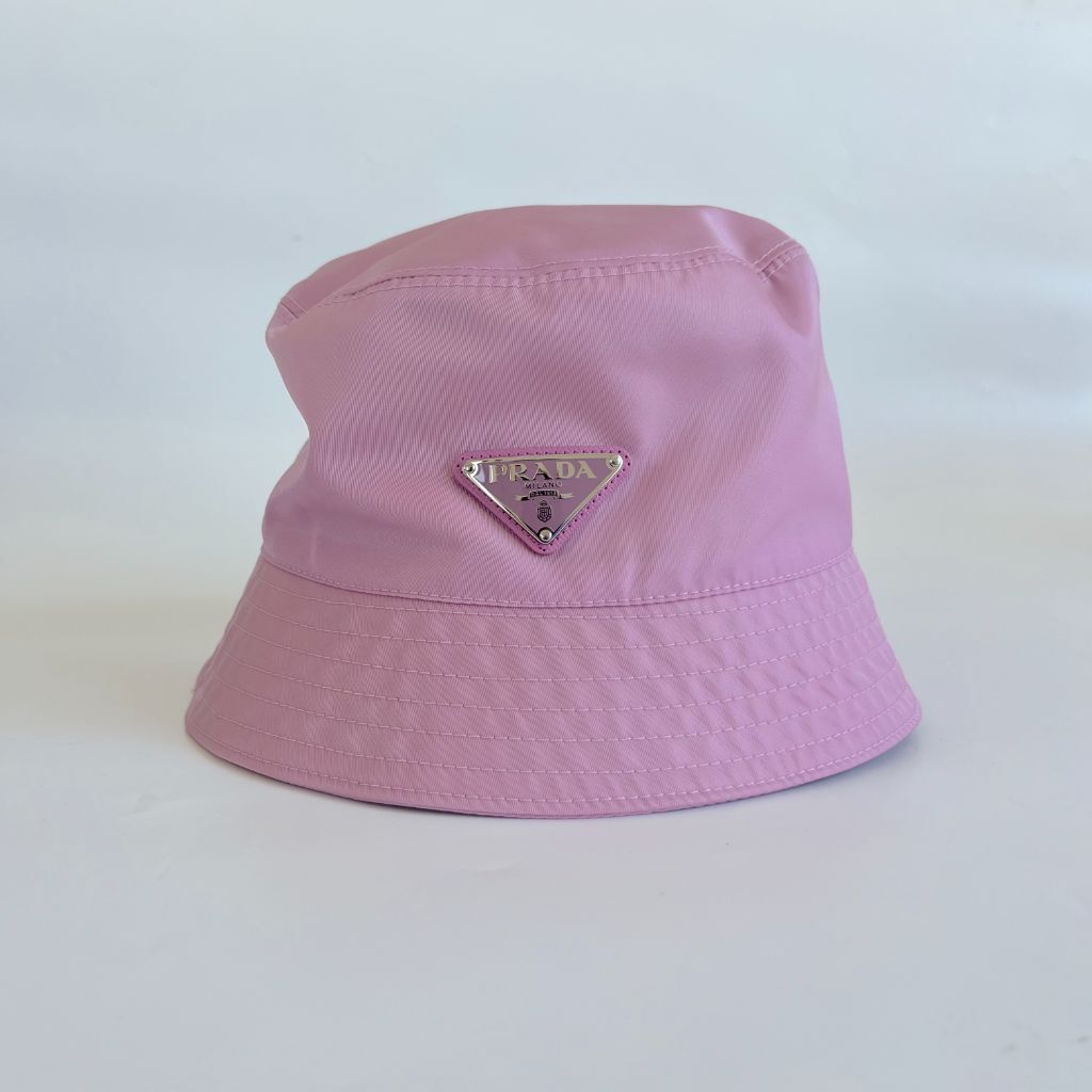【Off White】Black / light pink Nylon Bucket Hat Prada pink re-nylon bucket hat with logo plaque | eBay