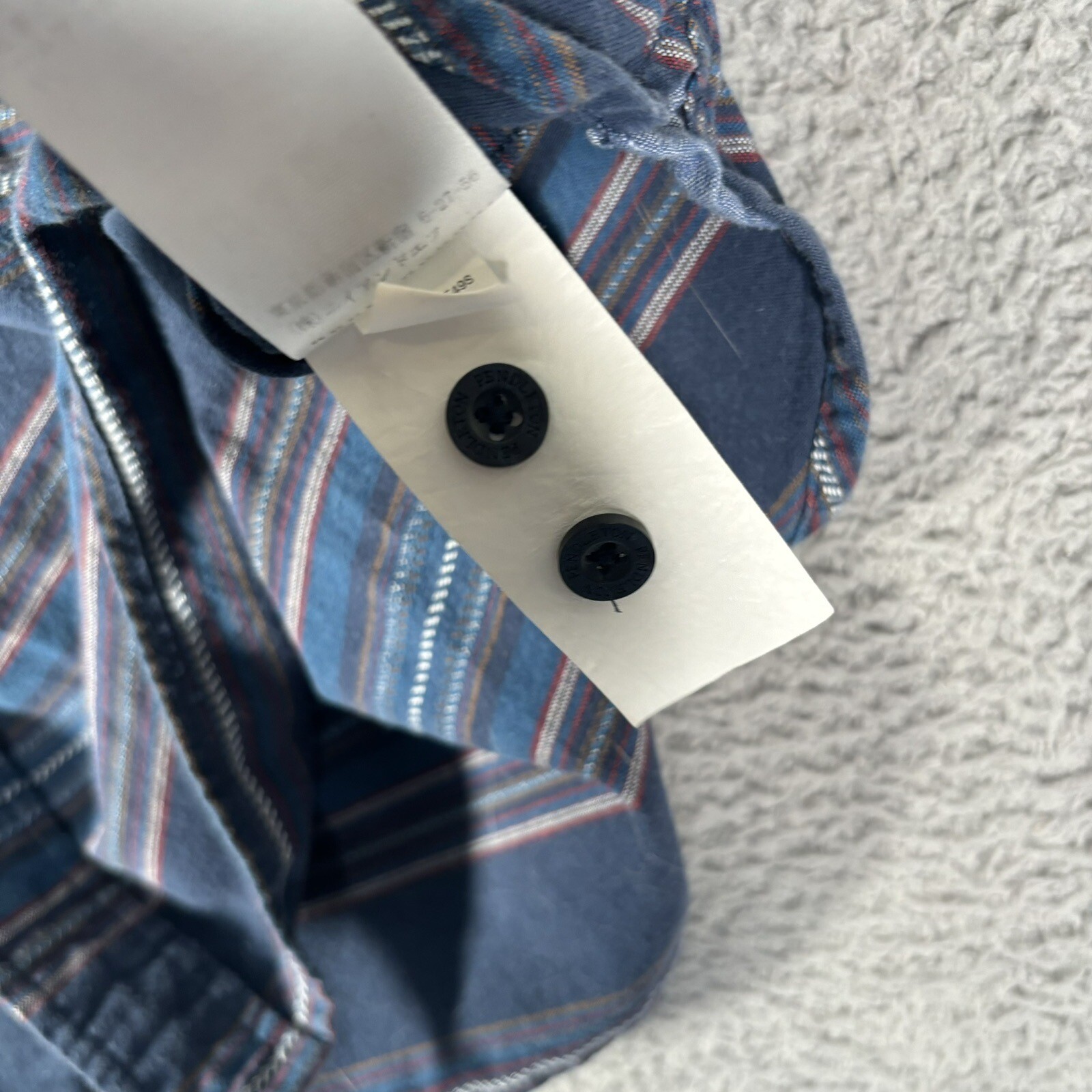 Pendleton Button Up Shirt Stripes Thomas Kay Blue… - image 8