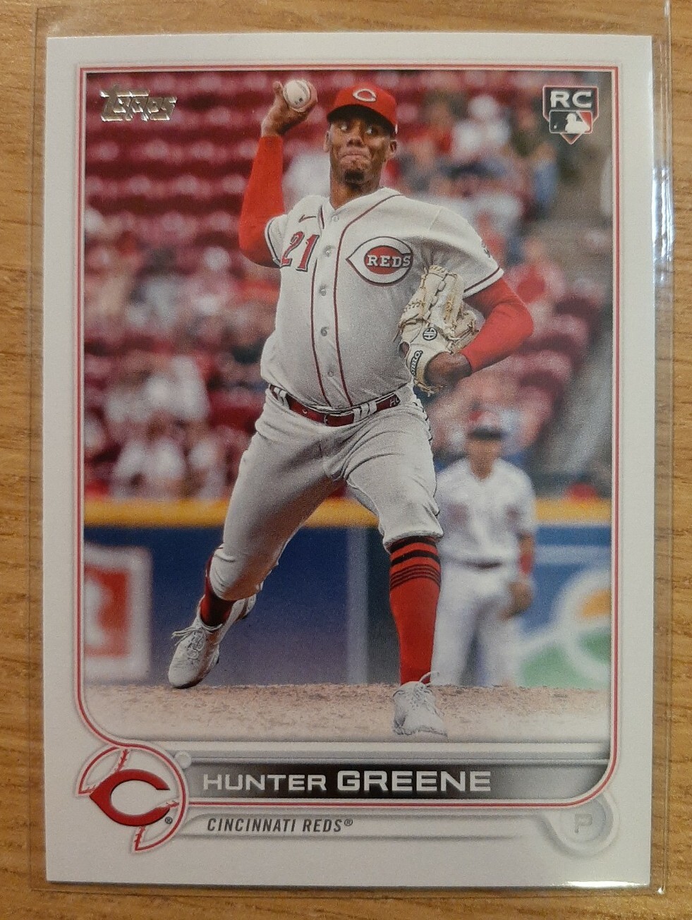 2022 TOPPS UPDATE HUNTER GREENE ROOKIE #160 CINCINNATI REDS