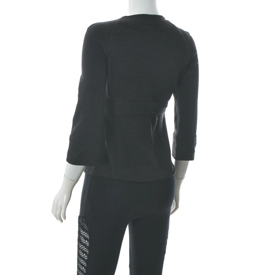 J.Crew Women's Double Breasted Short Top 3/4 Sleeve Banded Waist Round Neck XS - Image 3 of 4