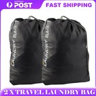2x Travel Laundry Bag Water Resistant Sports Clothes Organiser Drawstring Bags