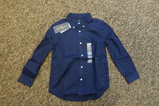 New Ralph Lauren Boy's Long Sleeve Button Down Shirt - Size 5 - Navy Blue