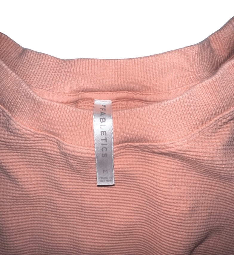 Fabletics Cropped Split Back Pullover - Peach, Me… - image 5