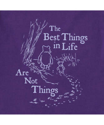 NWT Women's Life is Good Winnie The Pooh Best Things In Life Purple SS Crusher