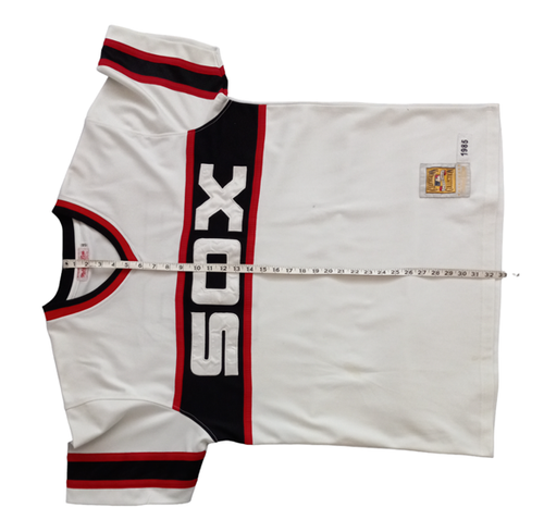 Mitchell & Ness 1985 FISK #72 Chicago White Sox Baseball Jersey White Size 54 - Picture 5 of 10