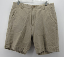 VINTAGE Banana Republic Shorts Men 36 Beige Khaki Linen Blend Chino Safari Field