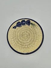 Spanish Ceramic Floral Garlic Zest Grater Plate