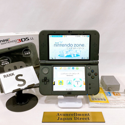 【Top IPS w/Box】New Nintendo 3DS LL XL Metallic Black Console Japan Tested Rank S