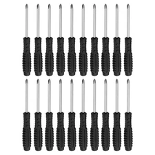 20pcs PH1 Mini Phillips Screwdriver 3.9" Screwdrivers Carbon Steel, Black