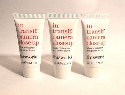 (Lot of 3) Thisworks In Transit Camera Close-Up Moisturizer & Primer~15ml Ea NEW