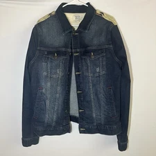 FRYE AND CO Mens Aztec Southwest Lightweight Denim Jean Jacket ~ Size Medium