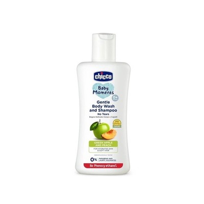 Chicco Baby Moments Gentle Bodywash & Shampoo with Green Apple 100ml
